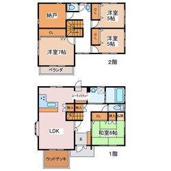 渚3丁目貸家の物件間取画像